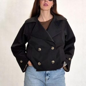 ترنچ کت (بارانی) یقه انگلیسی